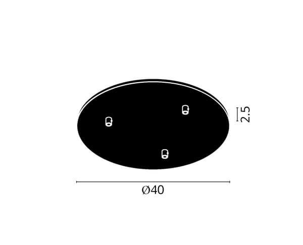 אלמנט R3: בסיס עגול ל-3 גופים