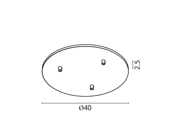 אלמנט R3: בסיס עגול ל-3 גופים